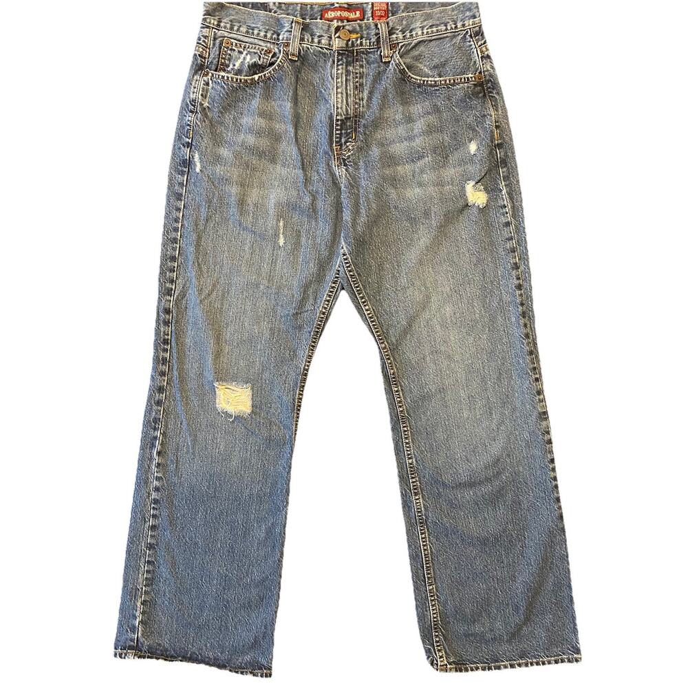 Aeropostale Bootcut Jeans Men's 33x32 distressed Y2k Grunge